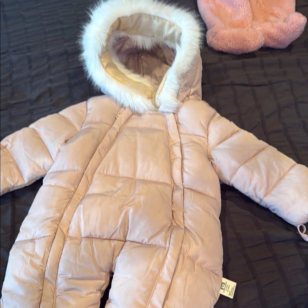 Cozy Cream Kids Jacket with Faux Fur Hood